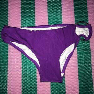 Beach Joy Size Small Purple Bikini Bottom With Large Metal Buckle. New With Tags